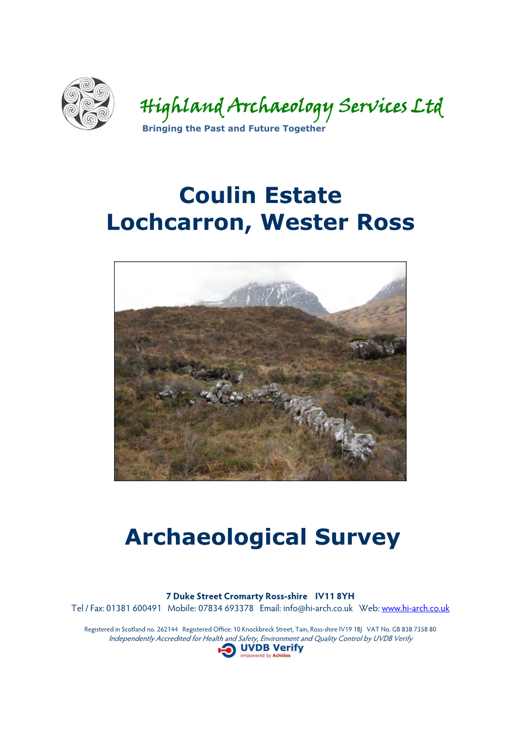 Coulin Estate Lochcarron, Wester Ross Archaeological Survey