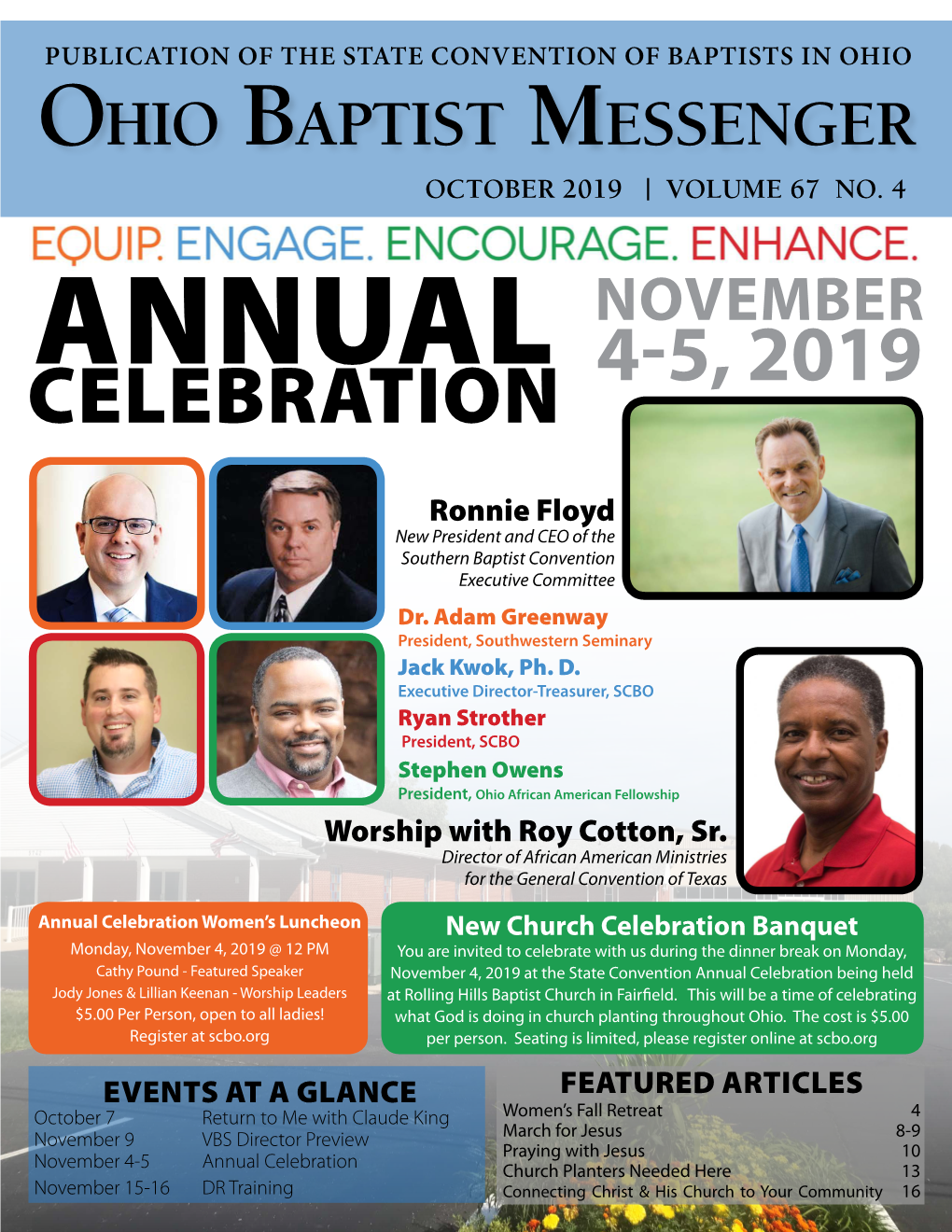 Ohio Baptist Messenger | Page 1 Publication of the State Convention of Baptists in Ohio Ohio Baptist Messenger OCTOBER 2019 | Volume 67 No