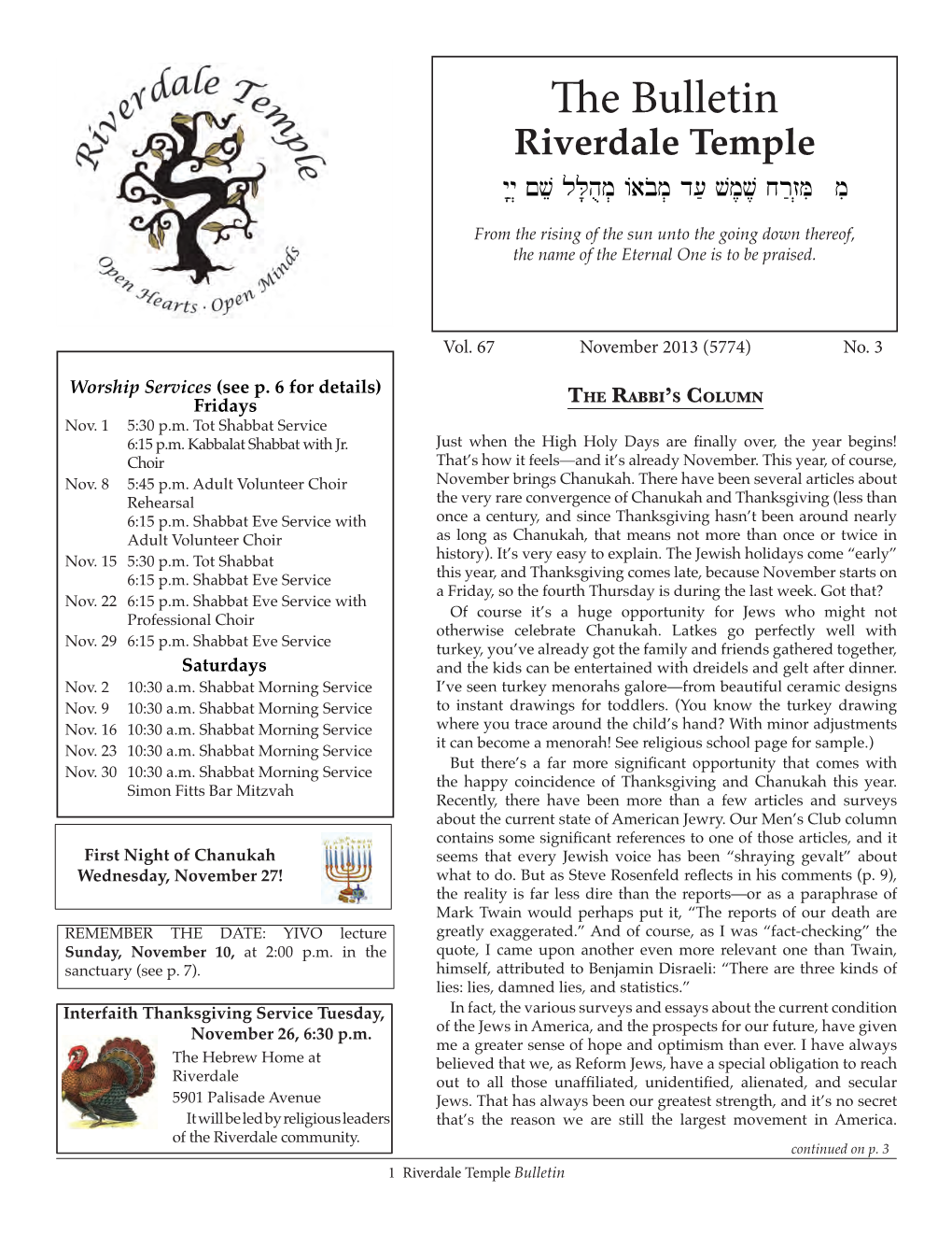 November 2013 Bulletin