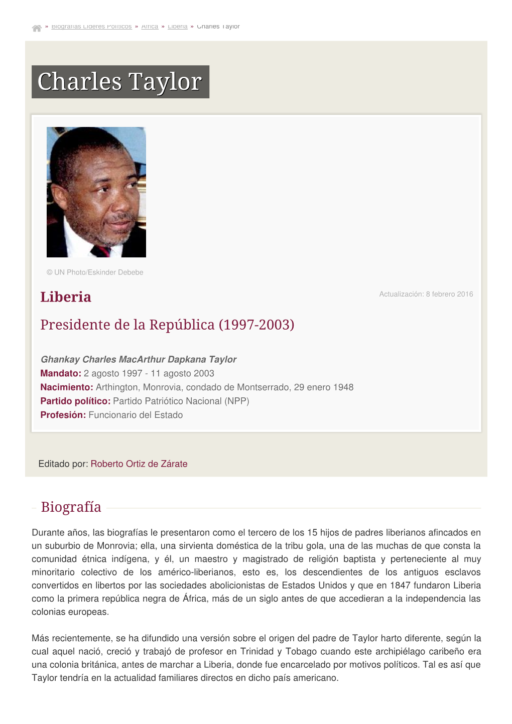 Liberia » Charles Taylor