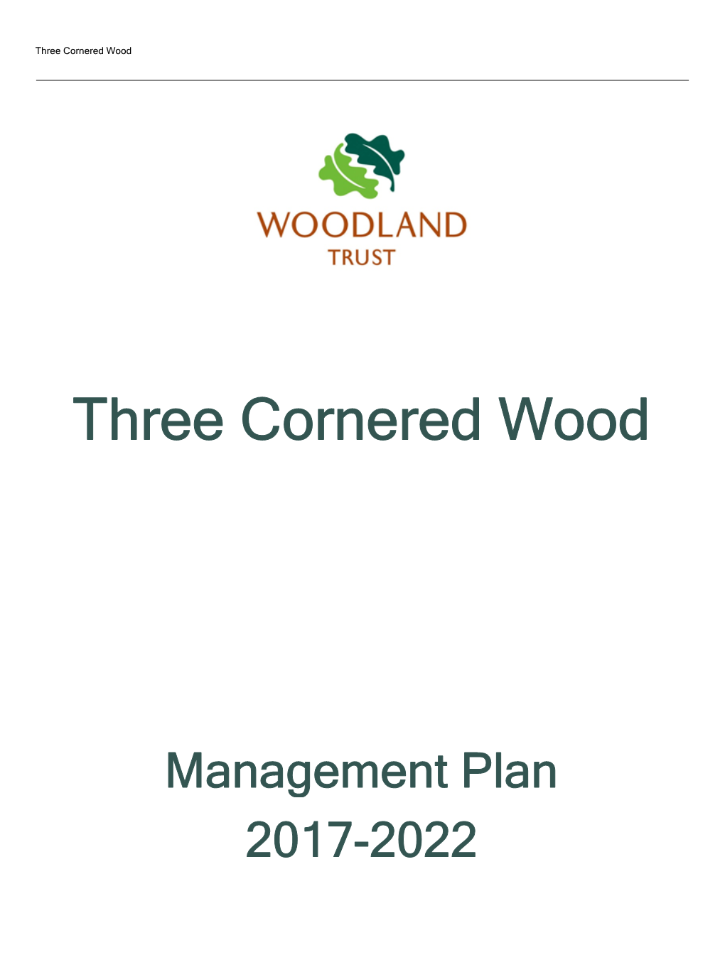 Three Cornered Wood