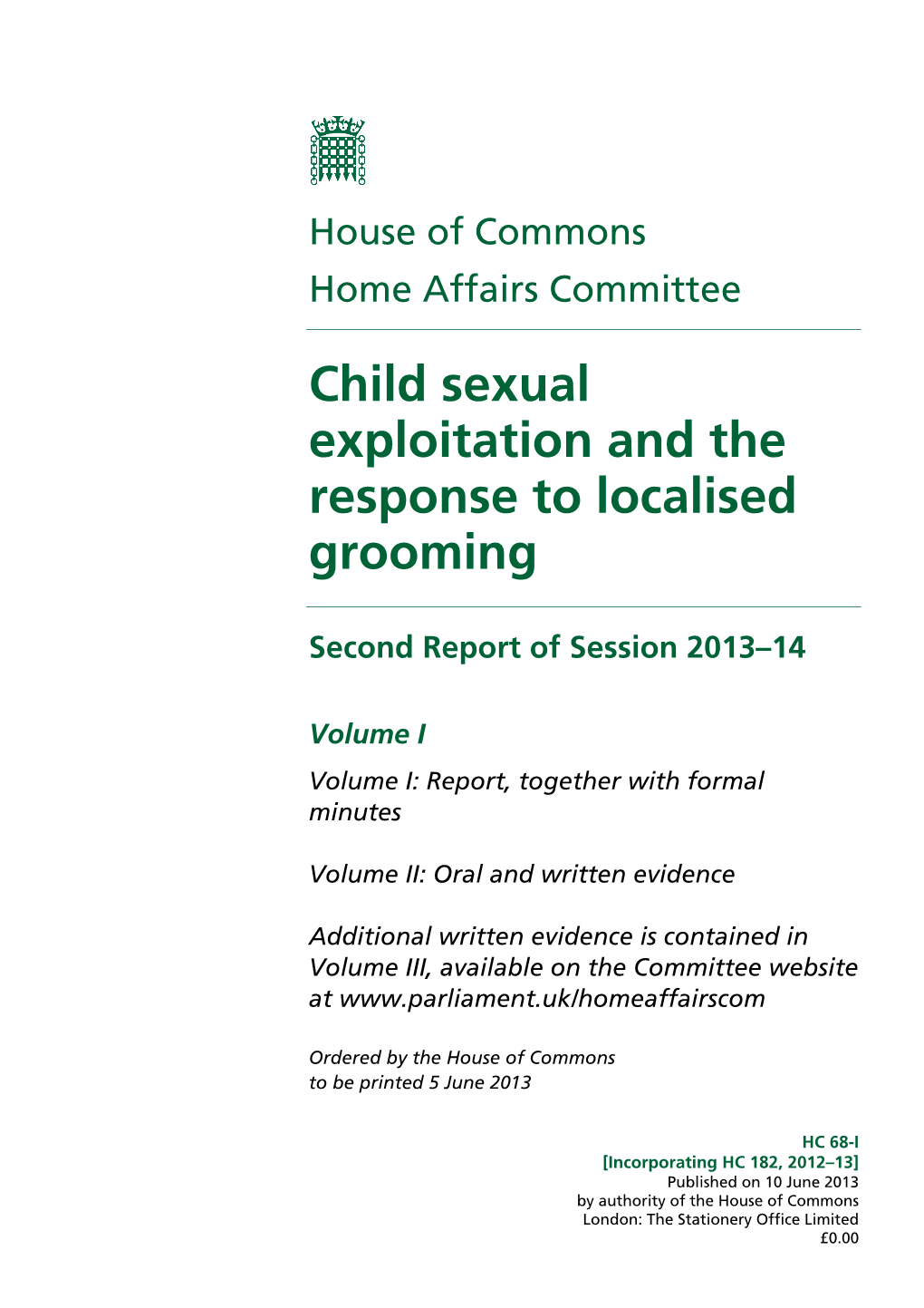 Child Sexual Exploitation and the Response to Localised Grooming