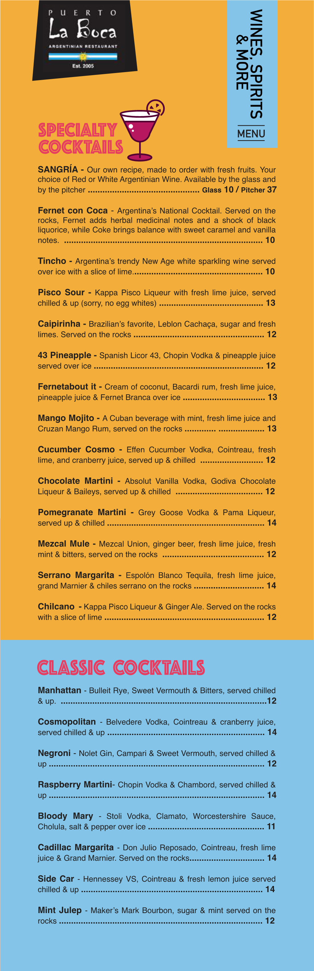 To Download Cocktail Menu