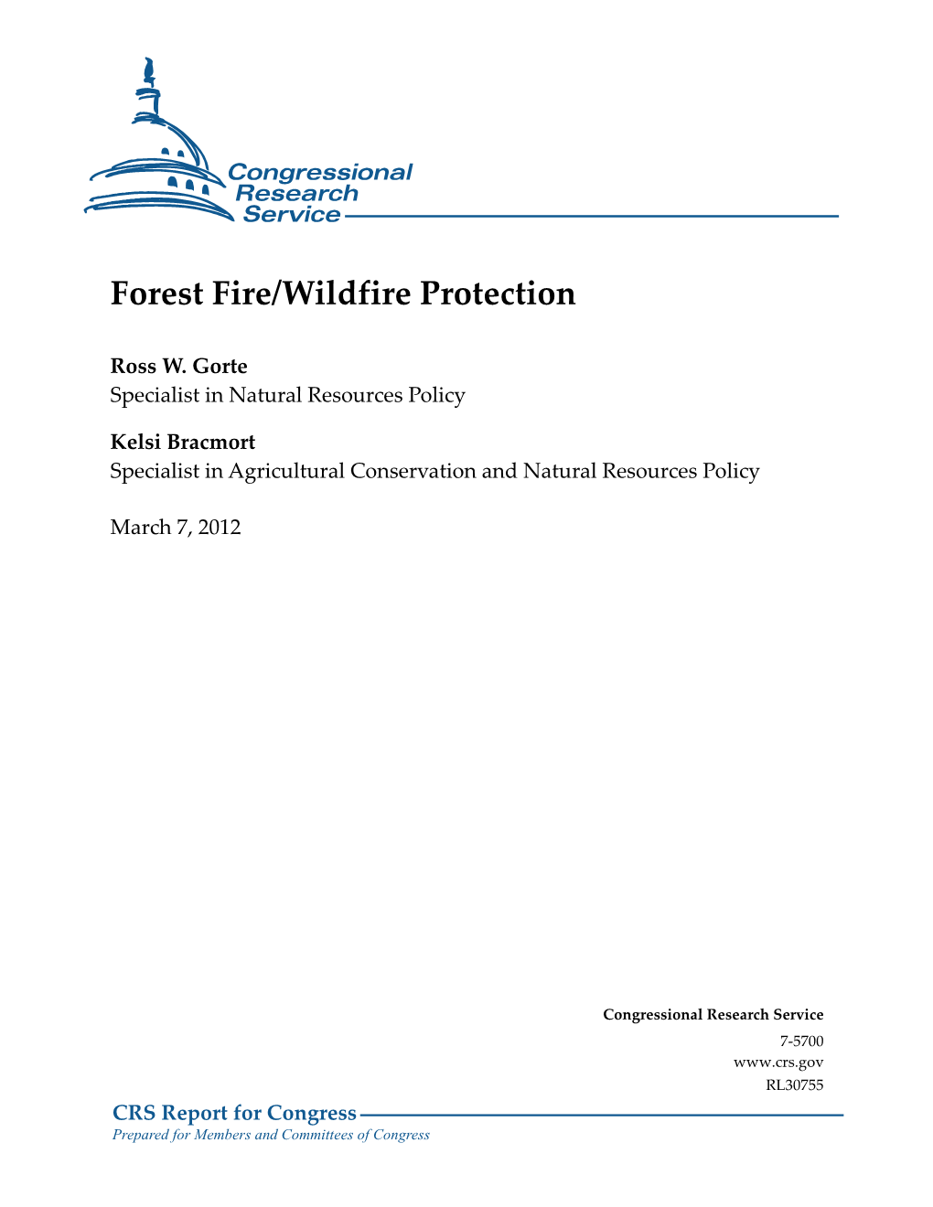 Forest Fire/Wildfire Protection