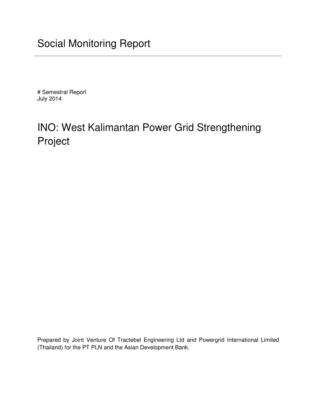 West Kalimantan Power Grid Strengthening Project