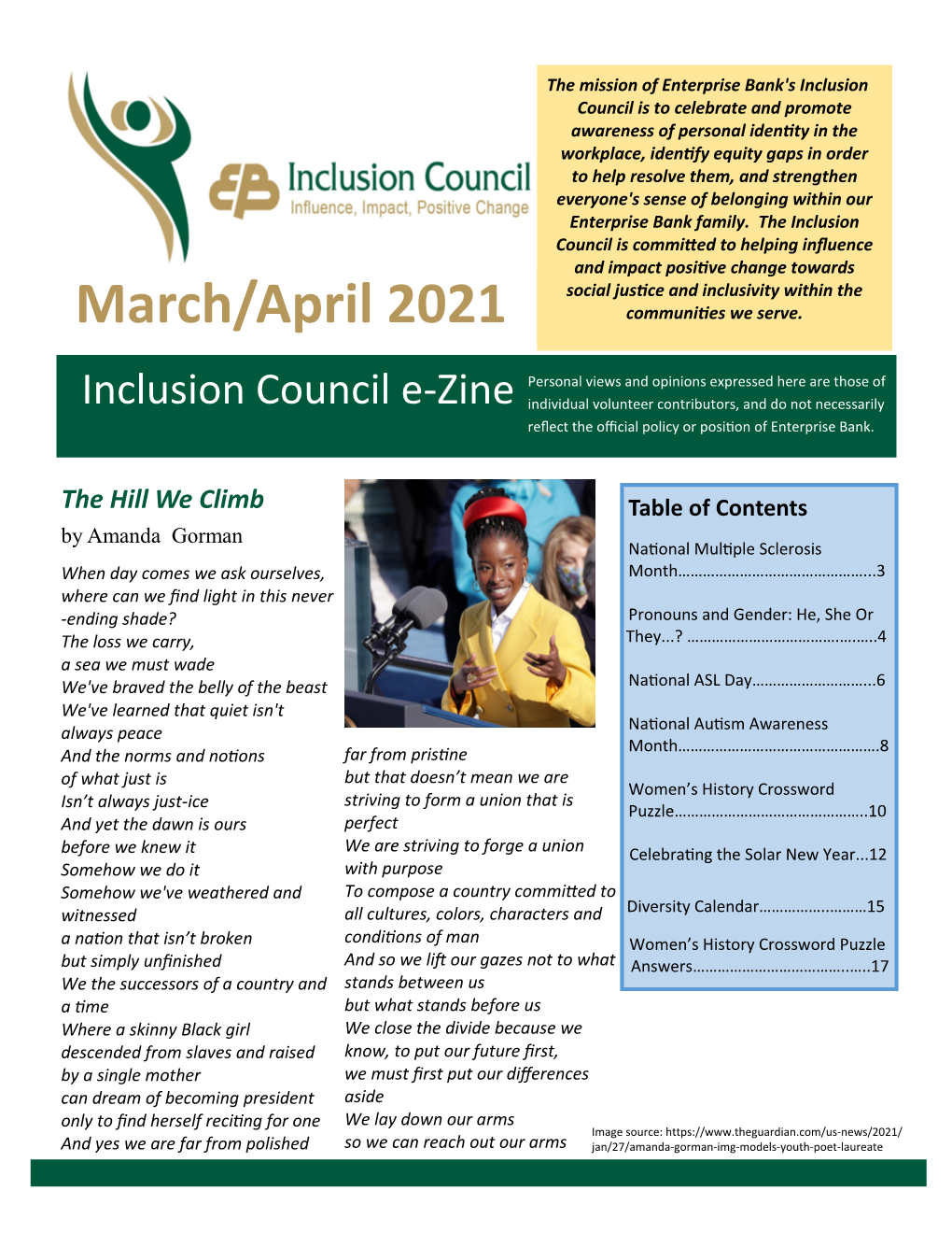 March/April 2021 Communities We Serve