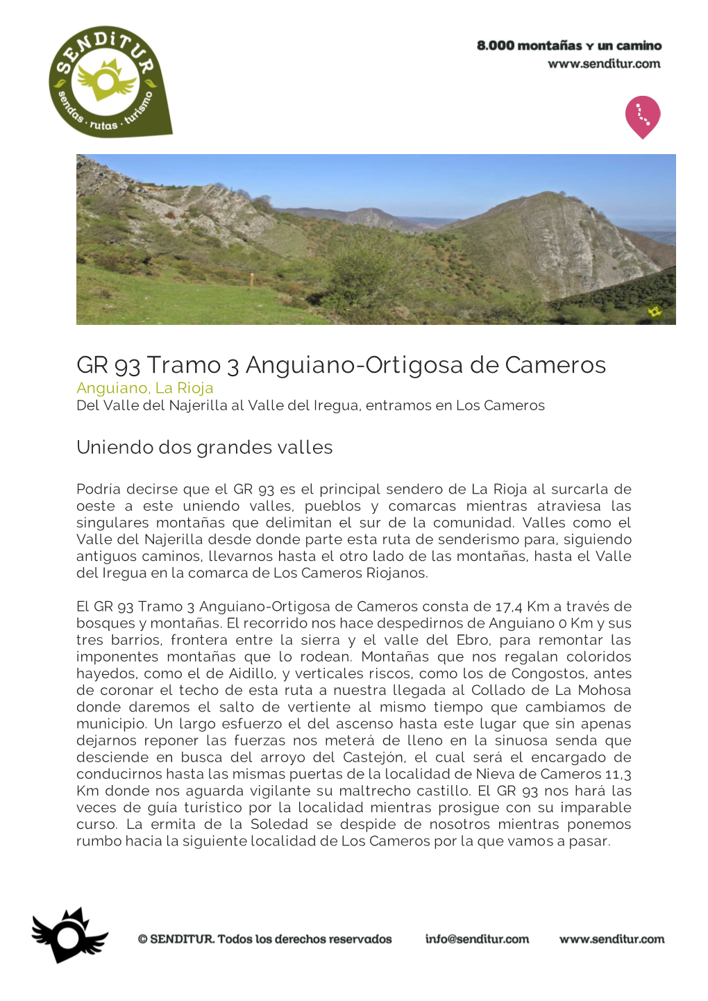 GR 93 Tramo 3 Anguiano-Ortigosa De Cameros Anguiano, La Rioja Del Valle Del Najerilla Al Valle Del Iregua, Entramos En Los Cameros