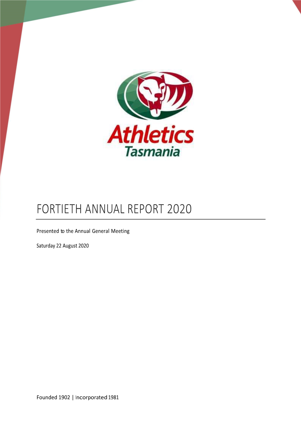 Fortieth Annual Report 2020