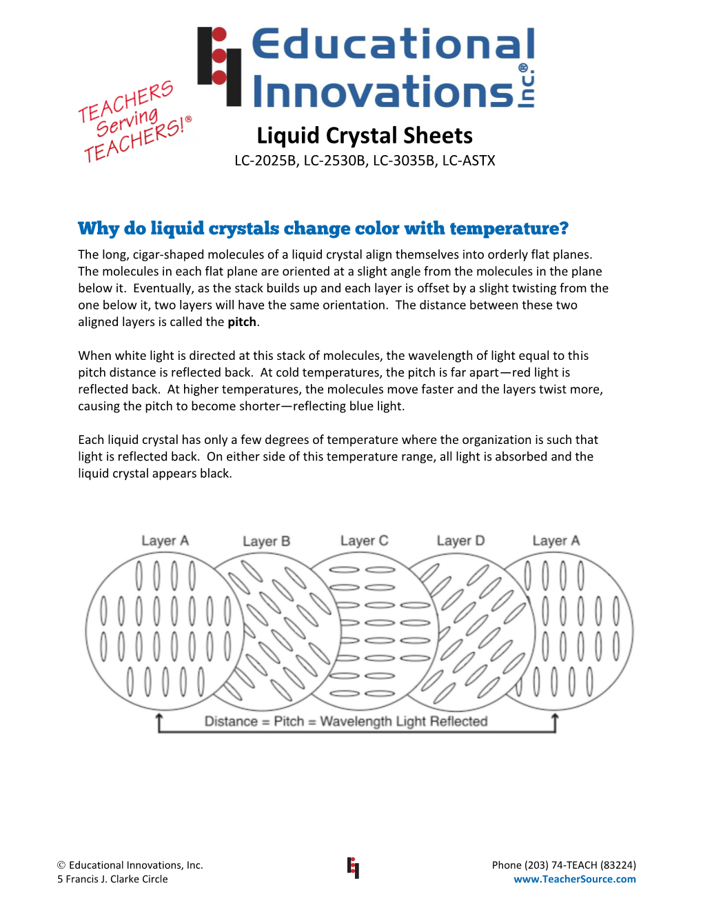 Liquid Crystal Sheets LC-2025B, LC-2530B, LC-3035B, LC-ASTX