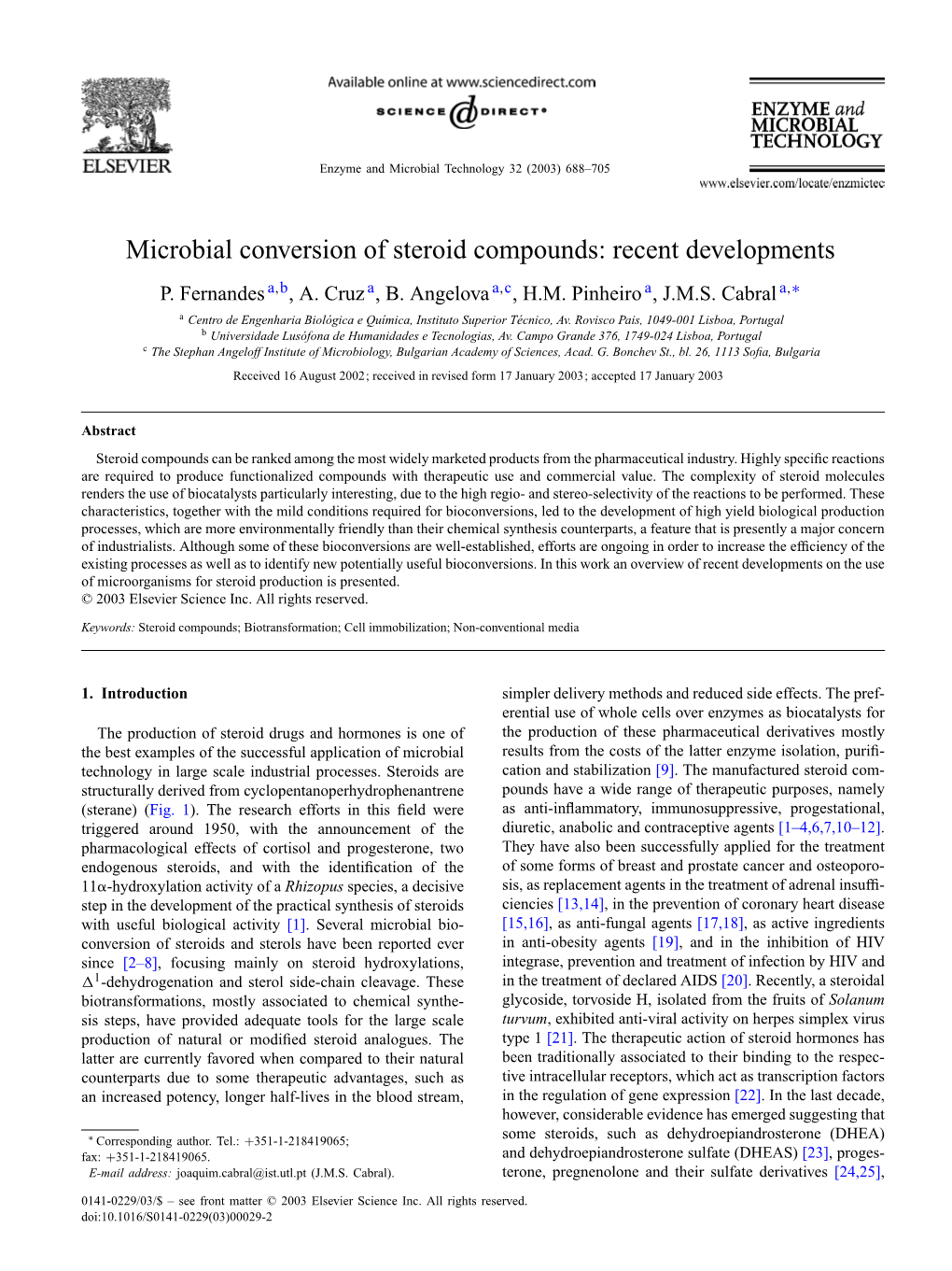 Microbial Conversion of Steroid Compounds: Recent Developments P