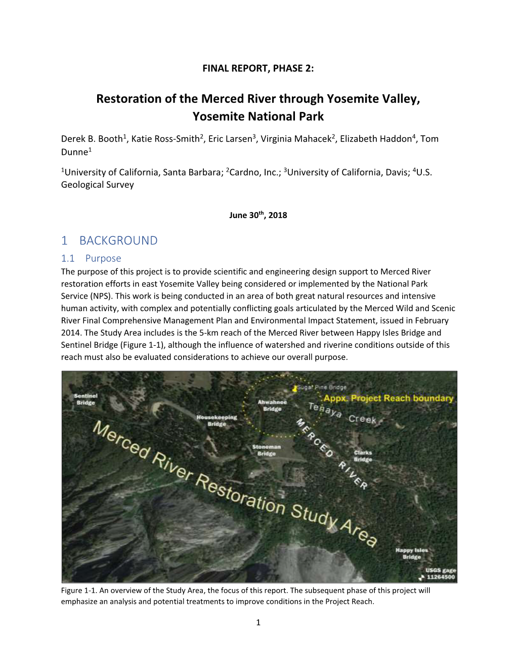 Restoration of the Merced River Through Yosemite Valley, Yosemite National Park