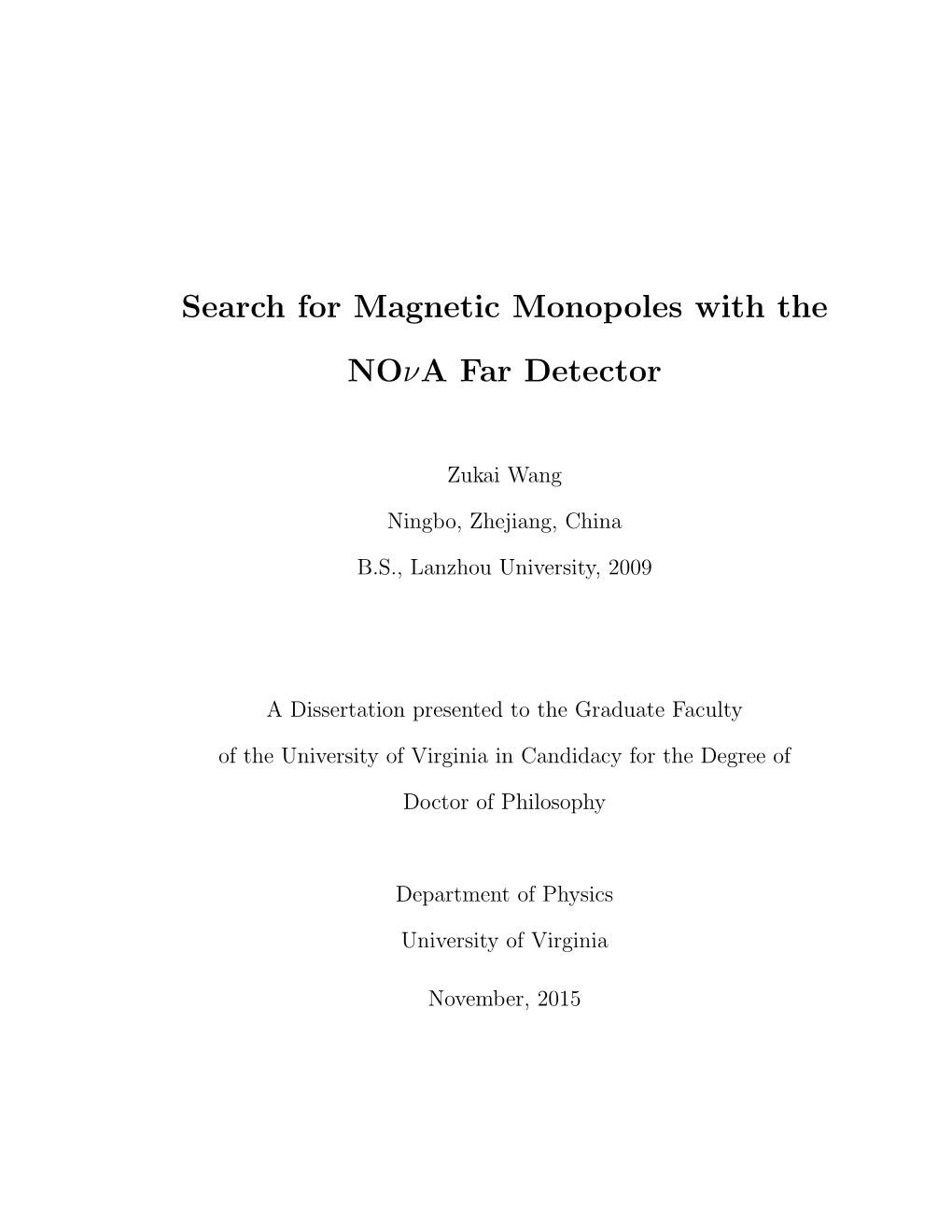 Search for Magnetic Monopoles with the Noνa Far Detector