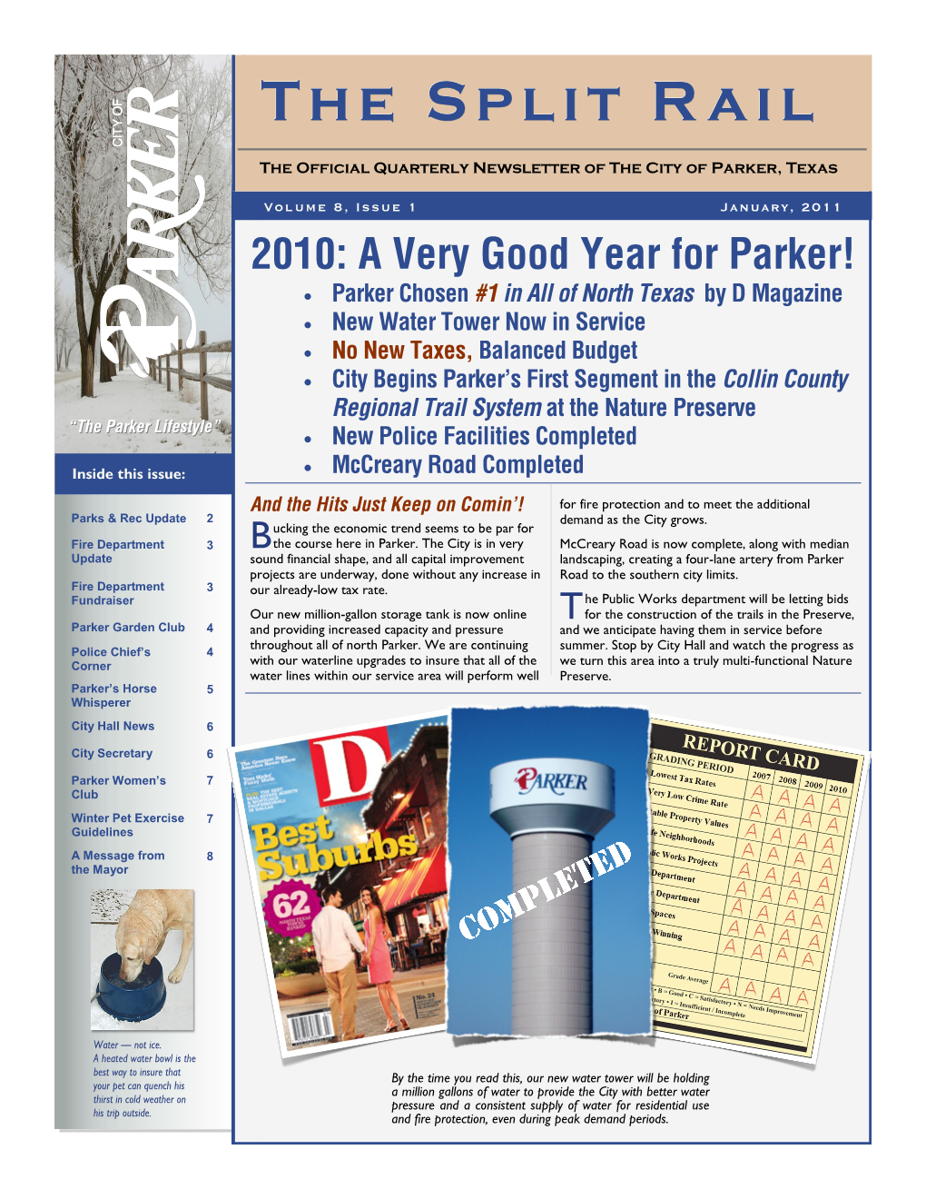 The Official Quarterly Newsletter of the City of Parker, Texas