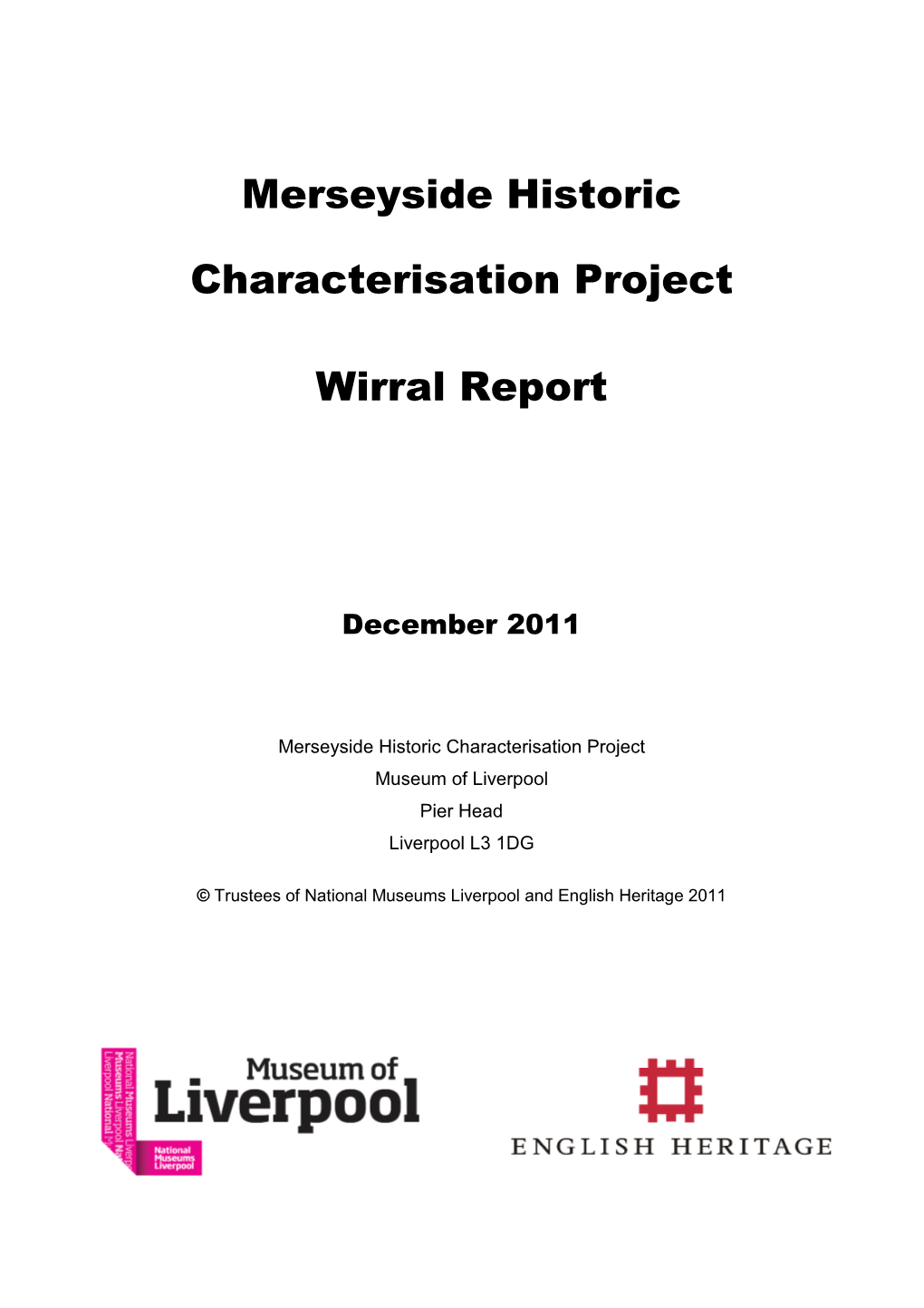 Merseyside Historic Characterisation Project Wirral Report