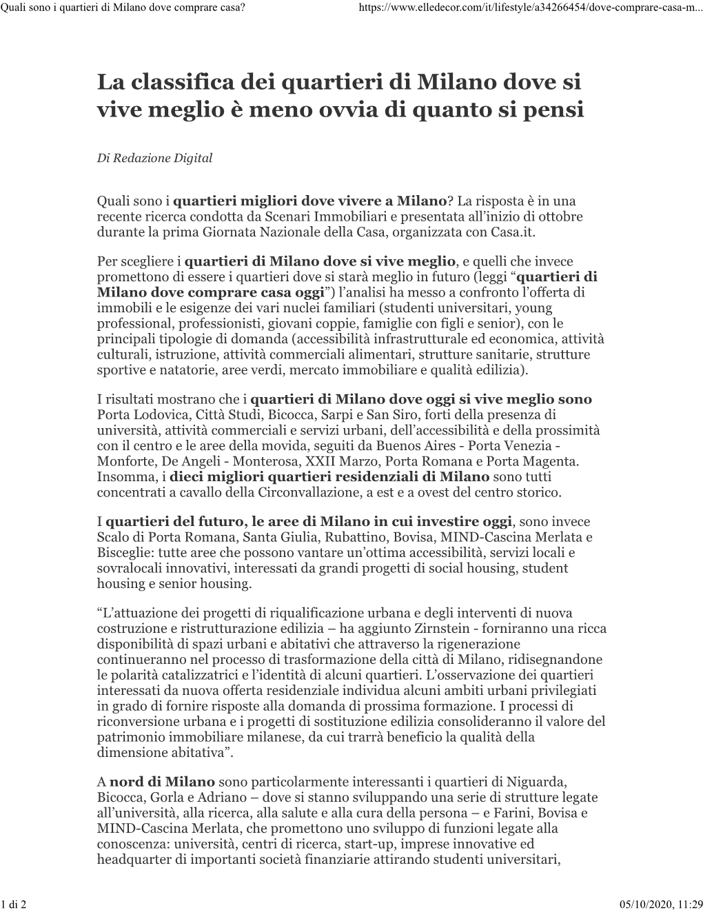 Quali Sono I Quartieri Di Milano Dove Comprare Casa?