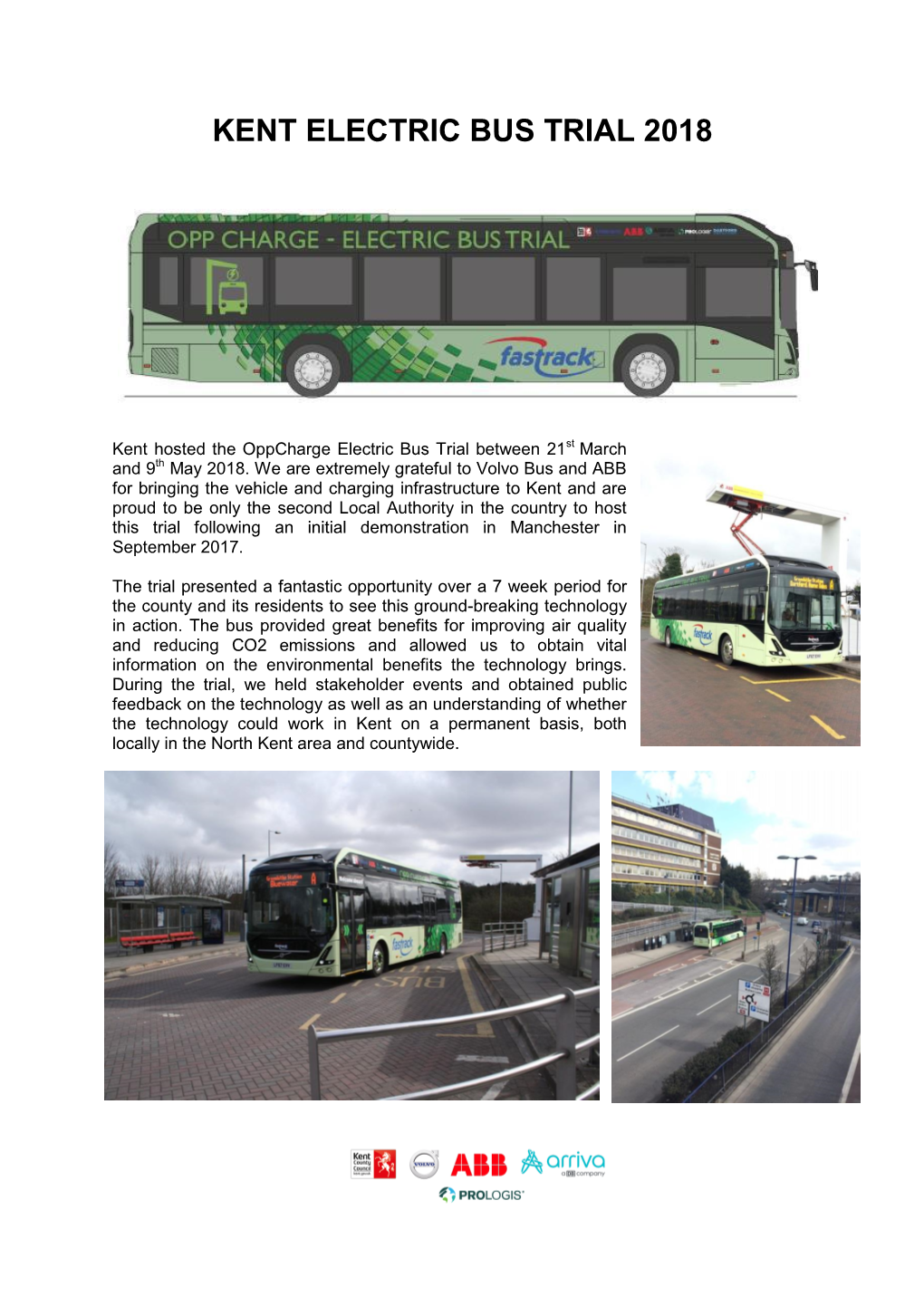 Kent Electric Bus Trial 2018