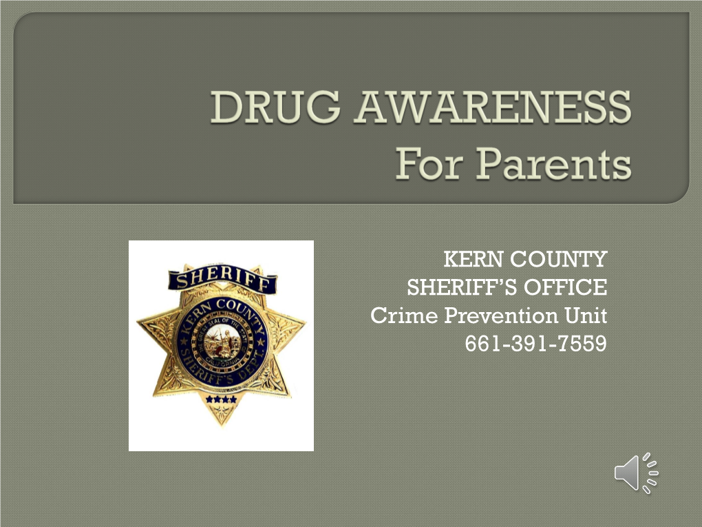 Drug Awareness for Parents