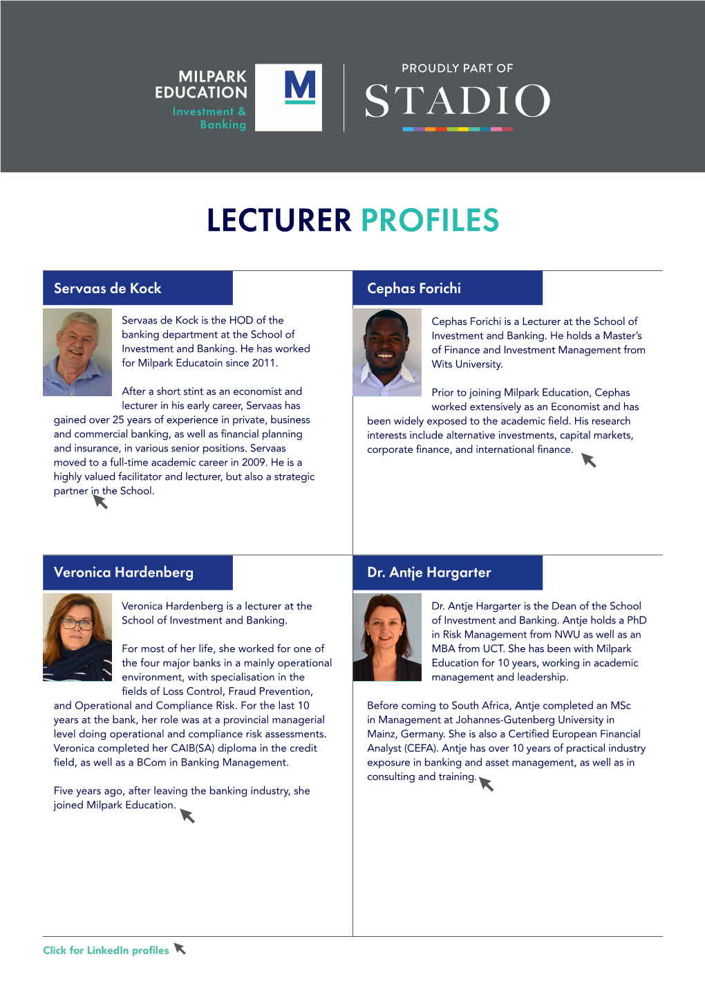 Lecturer Profiles
