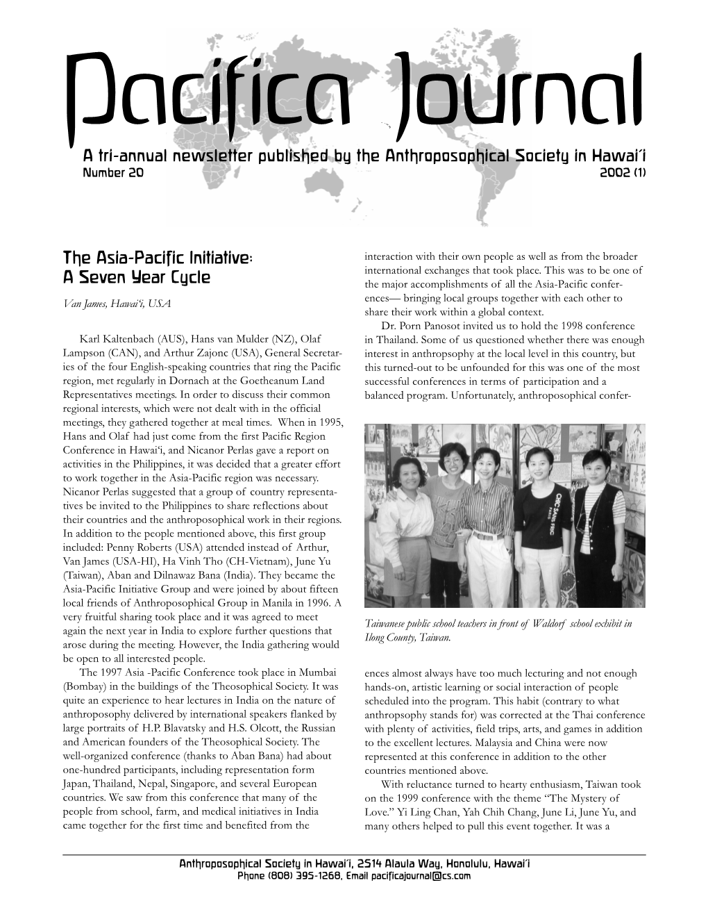 Pacifica Journal #20 2002(1)