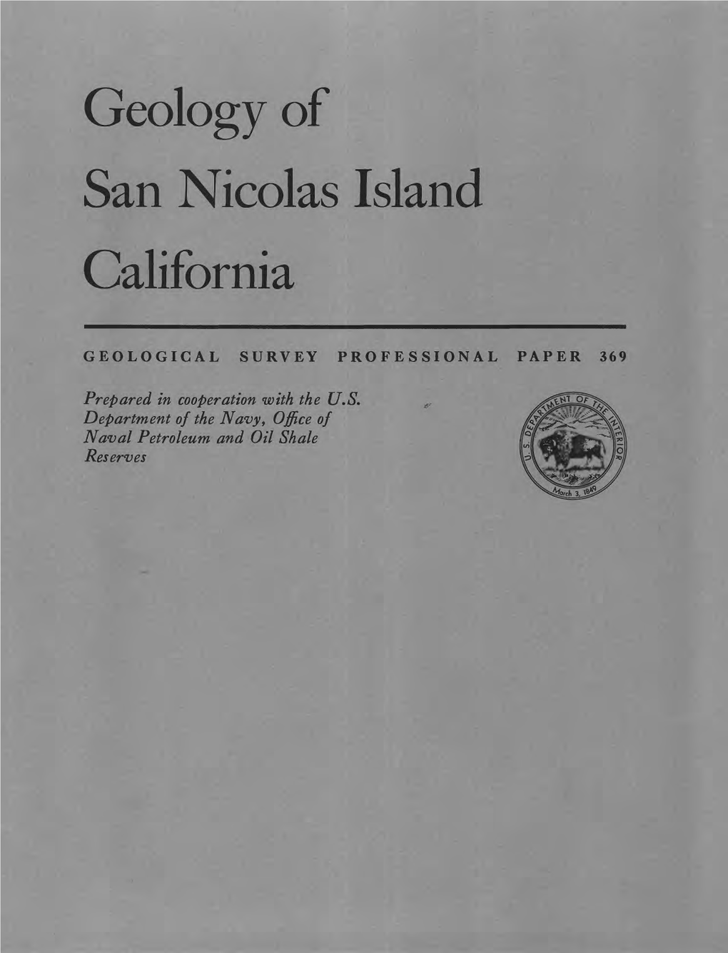 Geology of San Nicolas Island California