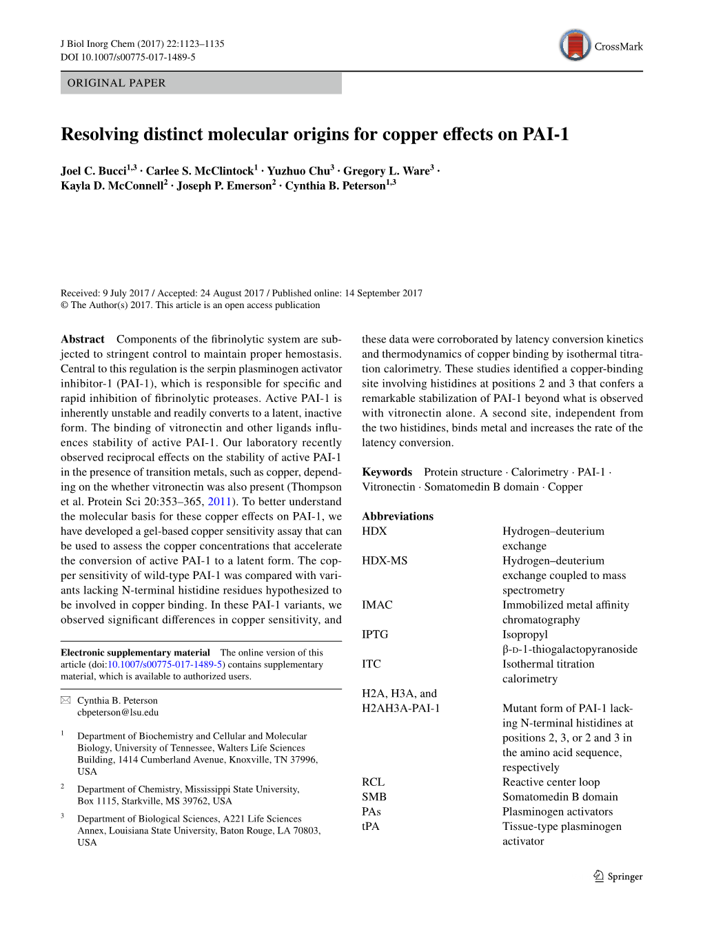 Resolving Distinct Molecular Origins for Copper Effects on PAI-1