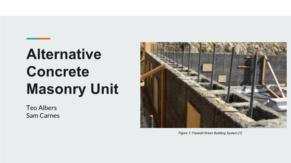 Alternative Concrete Masonry Unit