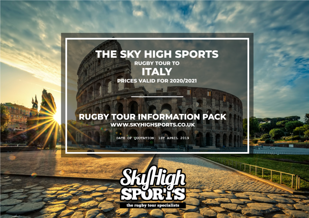 1 Sky High Sports | the Rugby Tour Specialists