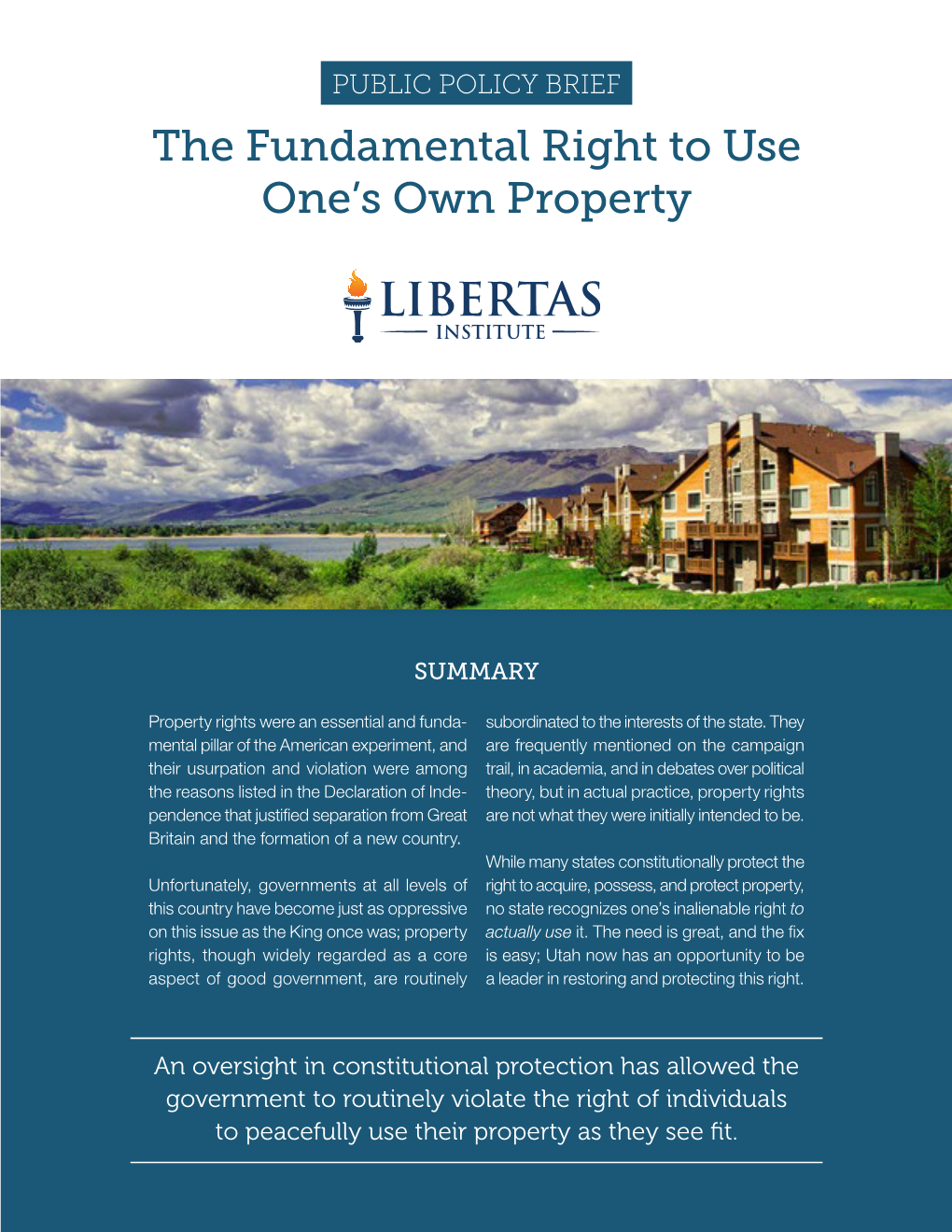 The Fundamental Right to Use One's Own Property