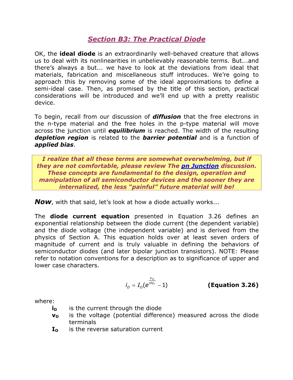 The Practical Diode