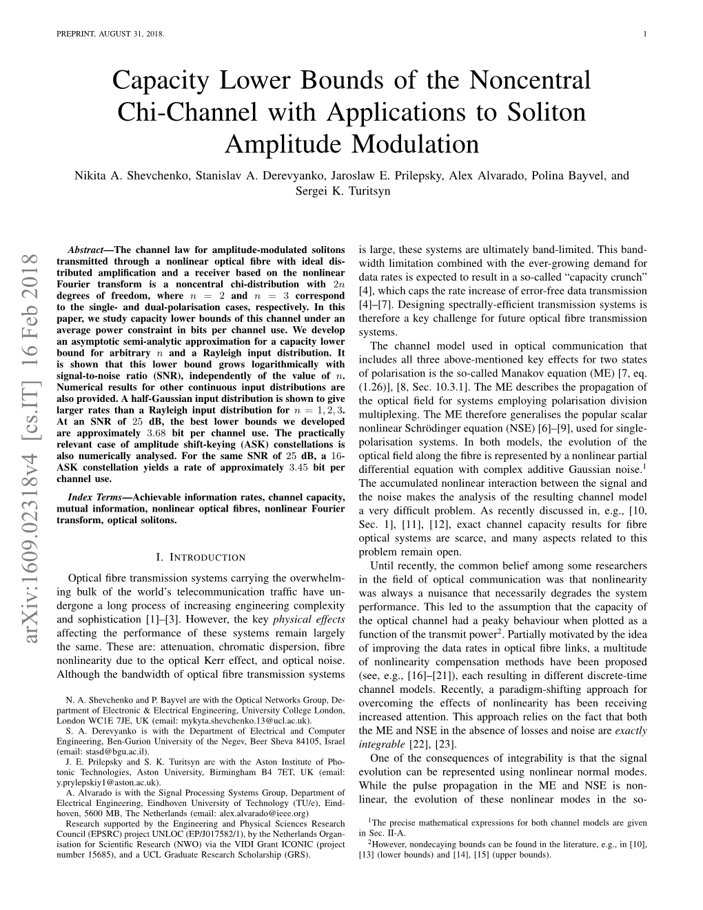 Capacity Lower Bounds of the Noncentral Chi-Channel with Applications to Soliton Amplitude Modulation Nikita A