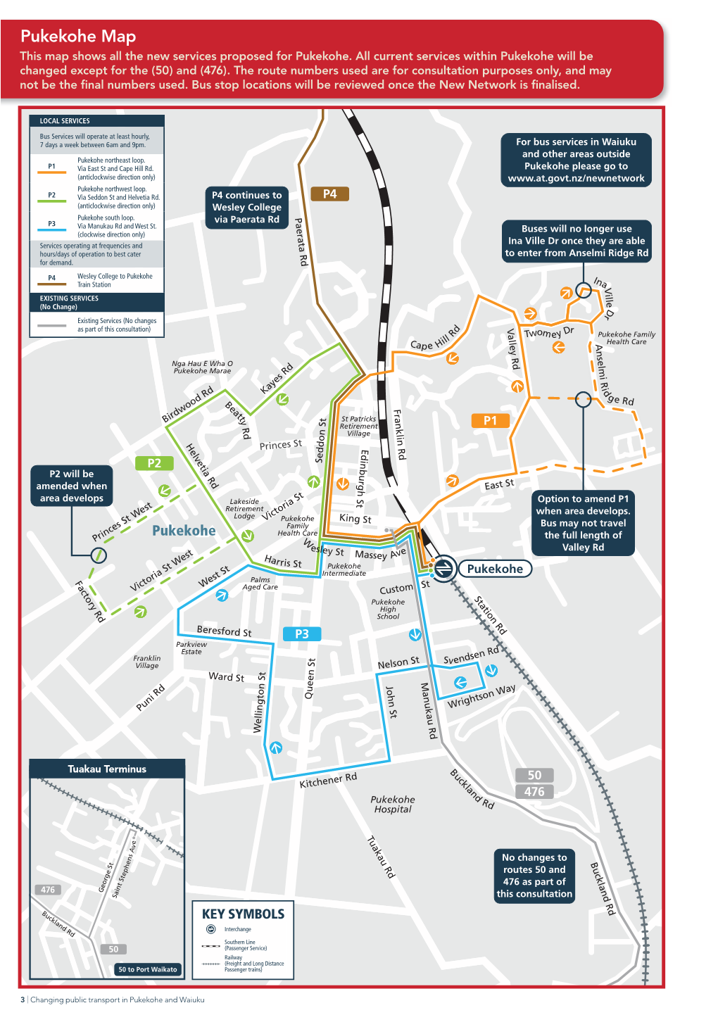 Pukekohe Map This Map Shows All the New Services Proposed for Pukekohe