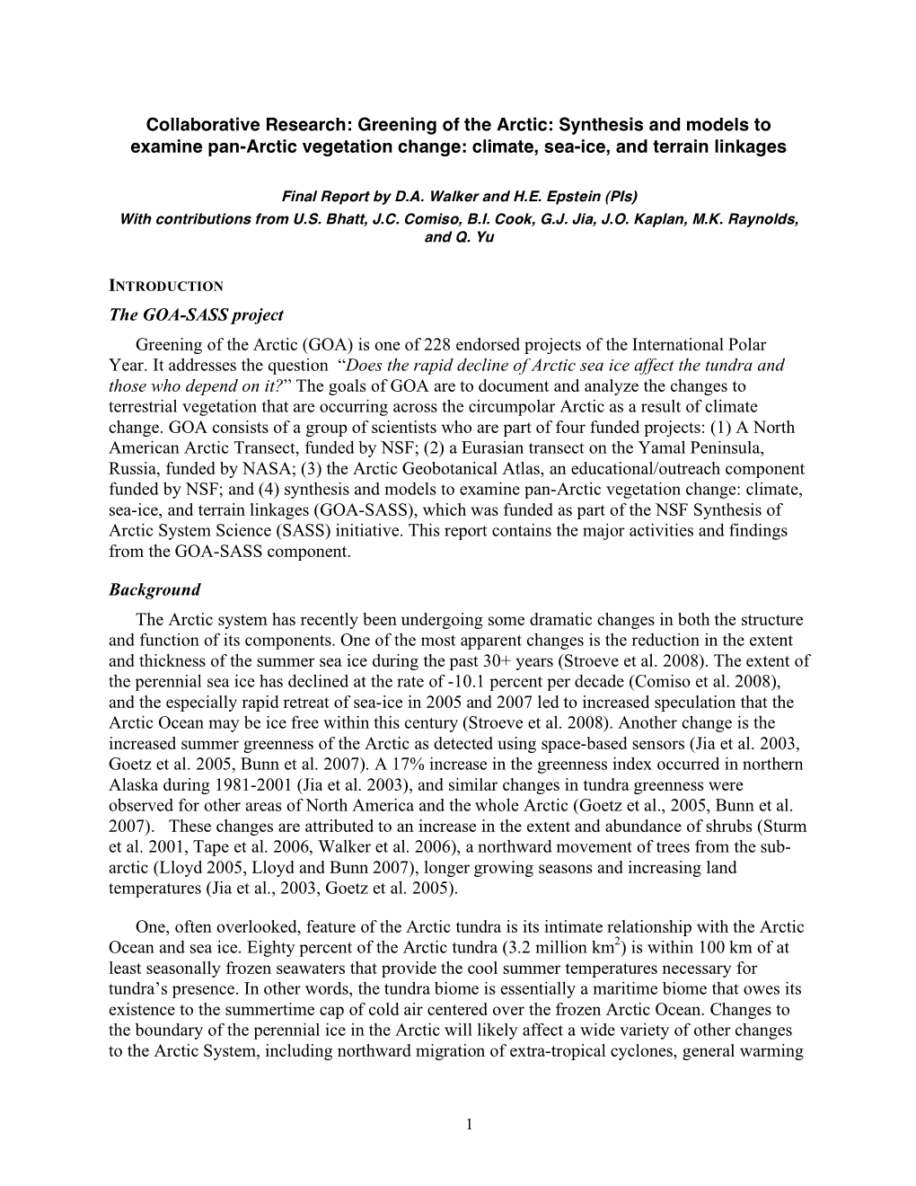 Climate, Sea-Ice, and Terrain Linkages