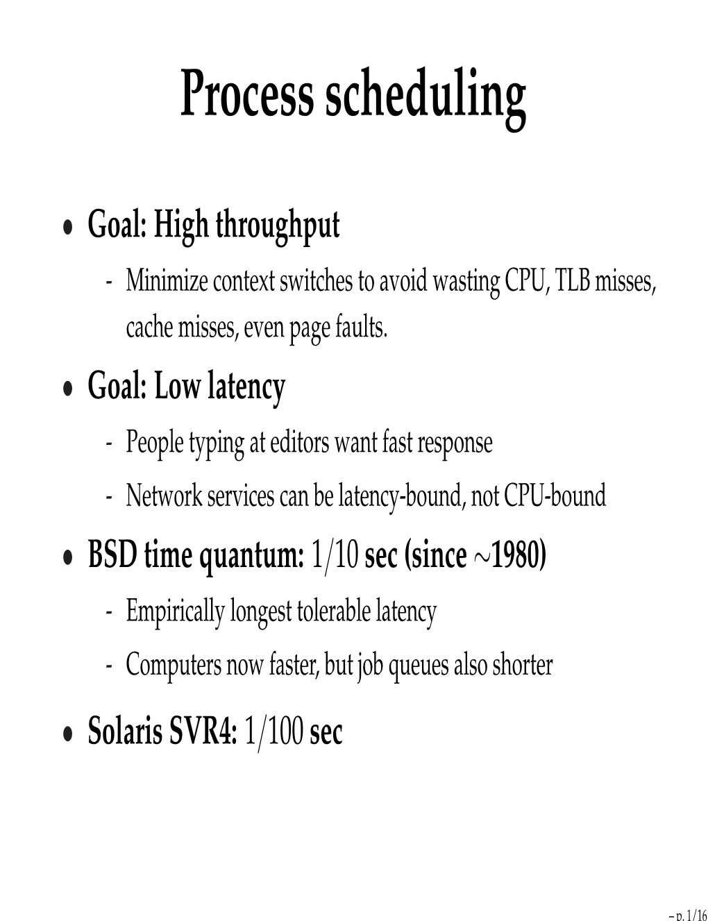 Process Scheduling