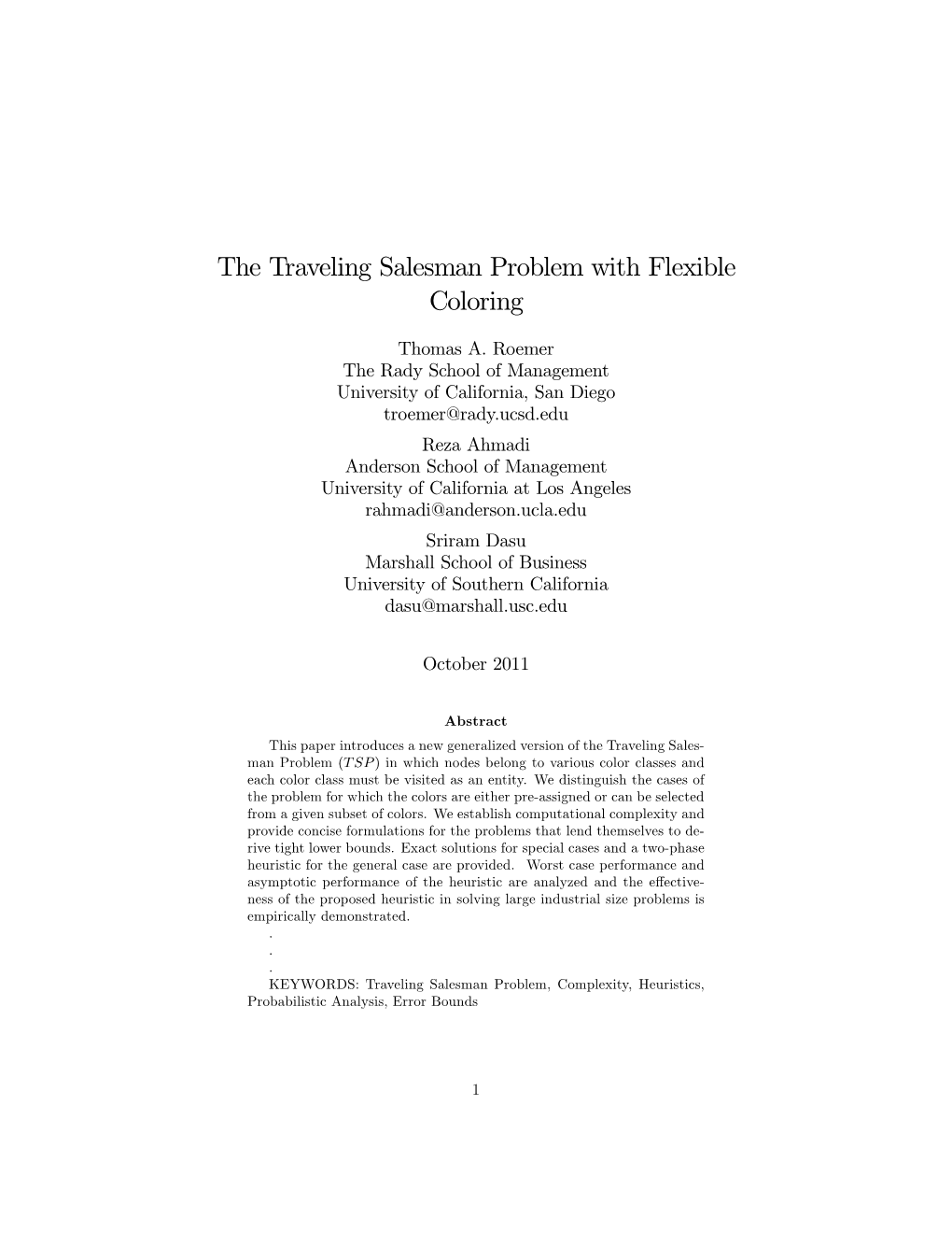 The Traveling Salesman Problem with Flexible Coloring