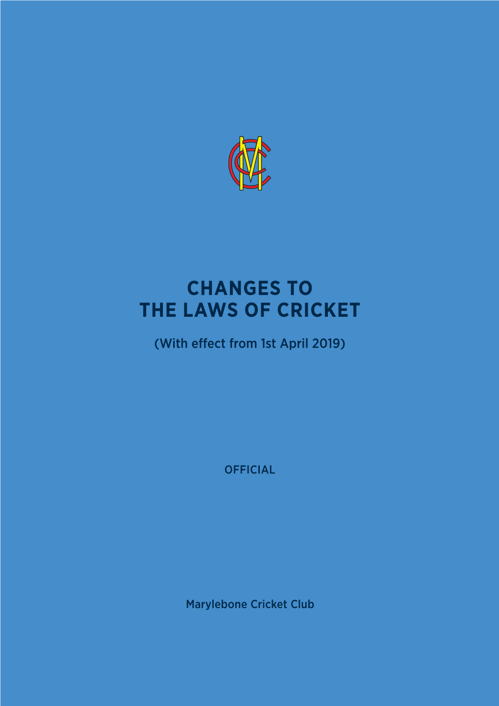 Changes to the Laws of Cricket