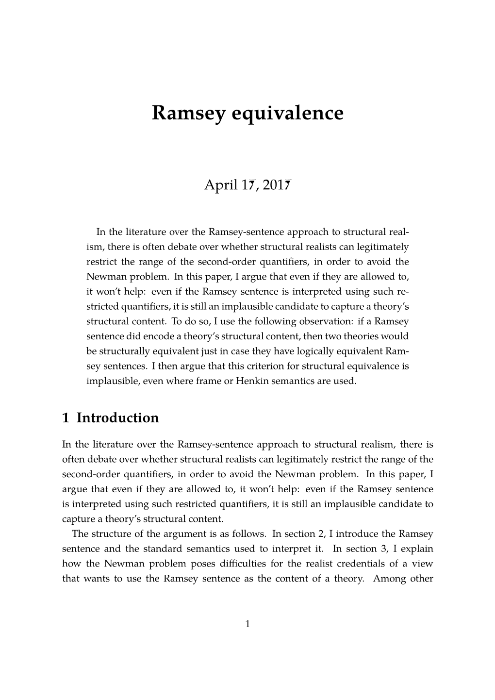 Ramsey Equivalence