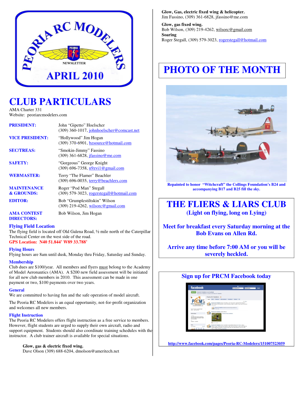 Club Particulars Photo of the Month