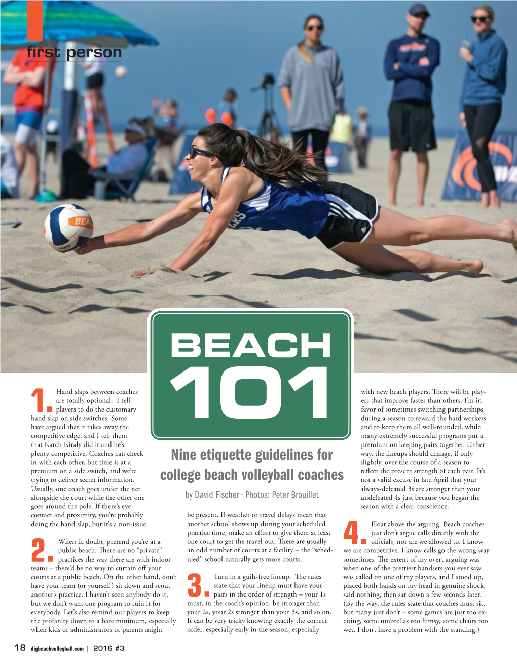 Nine Etiquette Guidelines for College Beach Volleyball Coaches