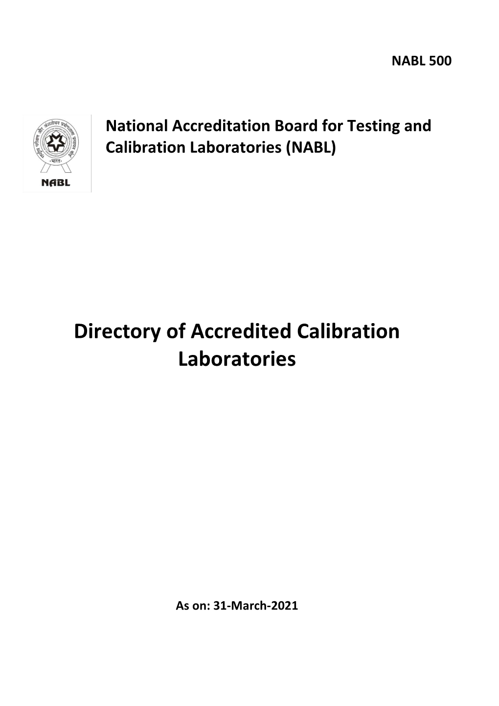 Directory of Accredited Calibration Laboratories