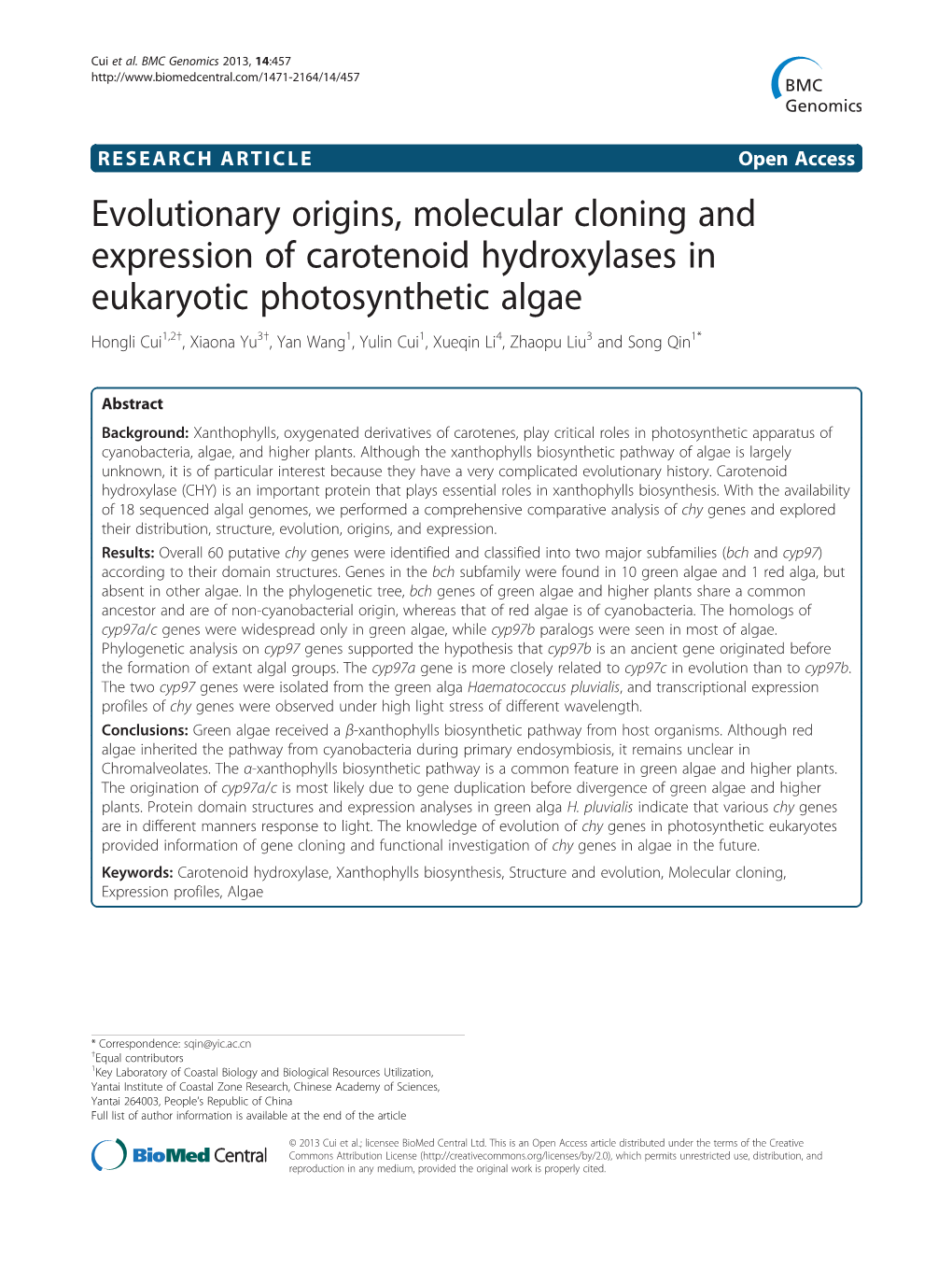 Evolutionary Origins, Molecular Cloning And