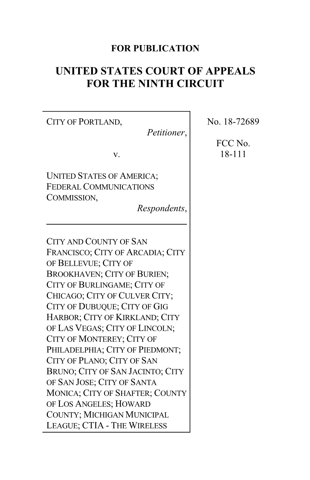 City of Portland V. United States 3