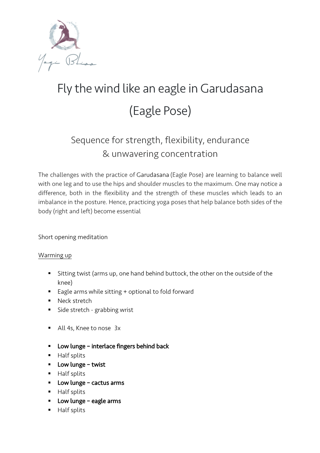 Fly the Wind Like an Eagle in Garudasana (Eagle Pose)