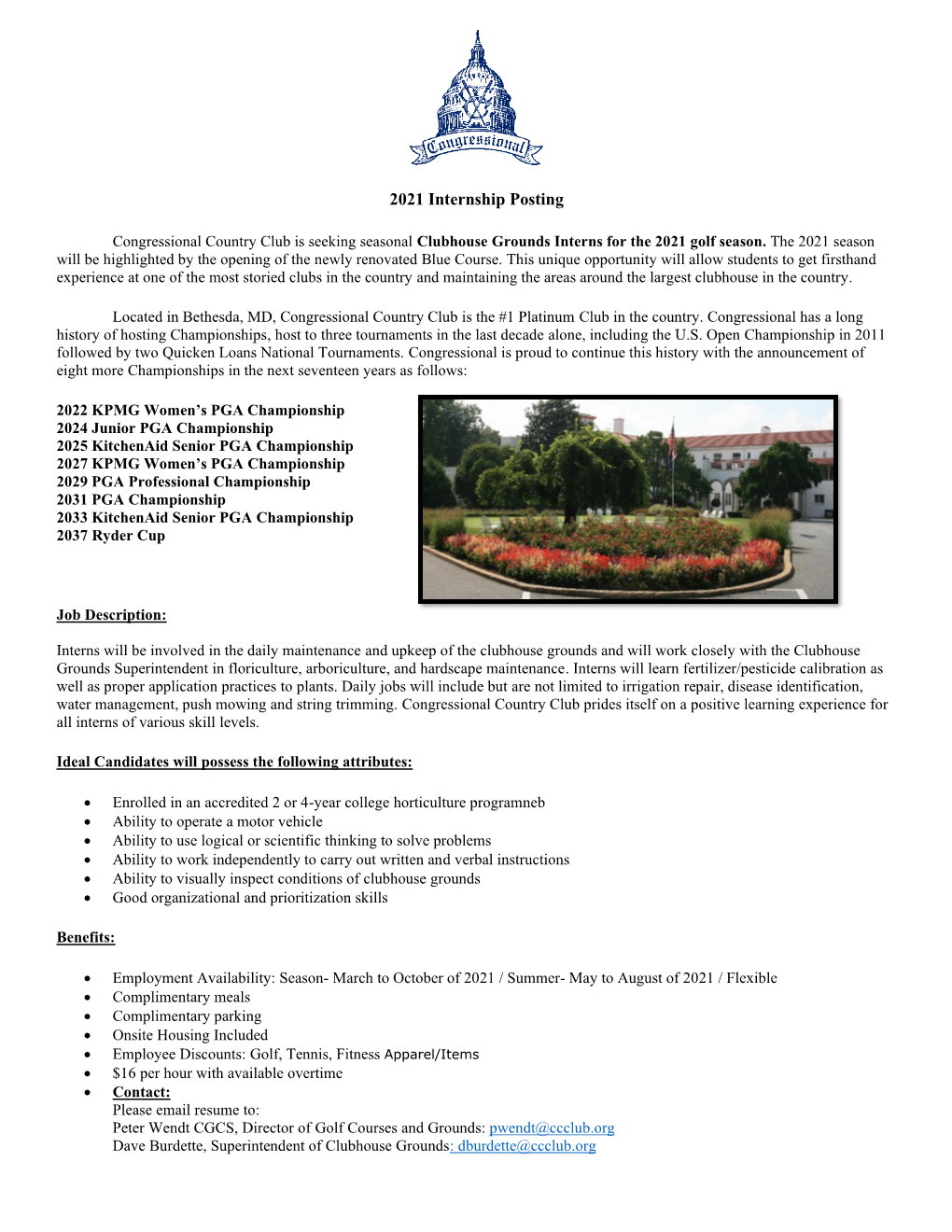 Internship Posting 2021 for Clubhouse Grounds.Pdf