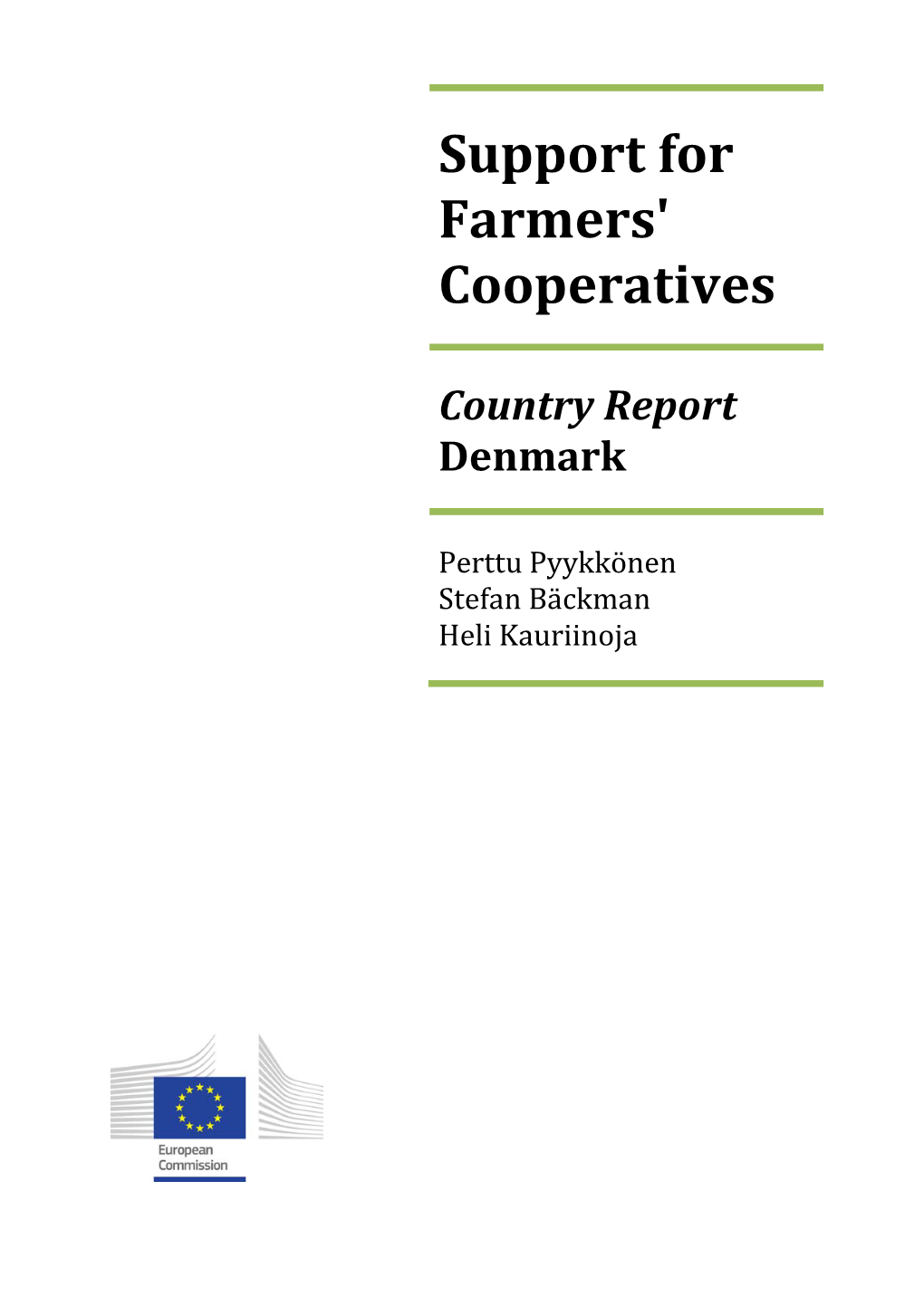 Support for Farmers' Cooperatives Country Report Denmark