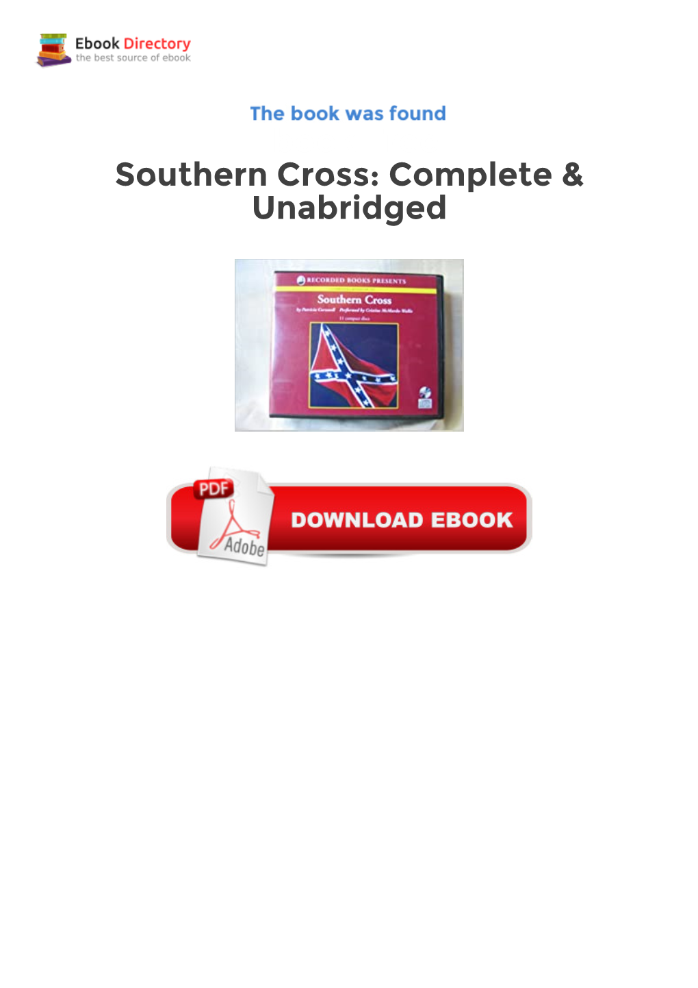 Ebook Free Southern Cross: Complete & Unabridged