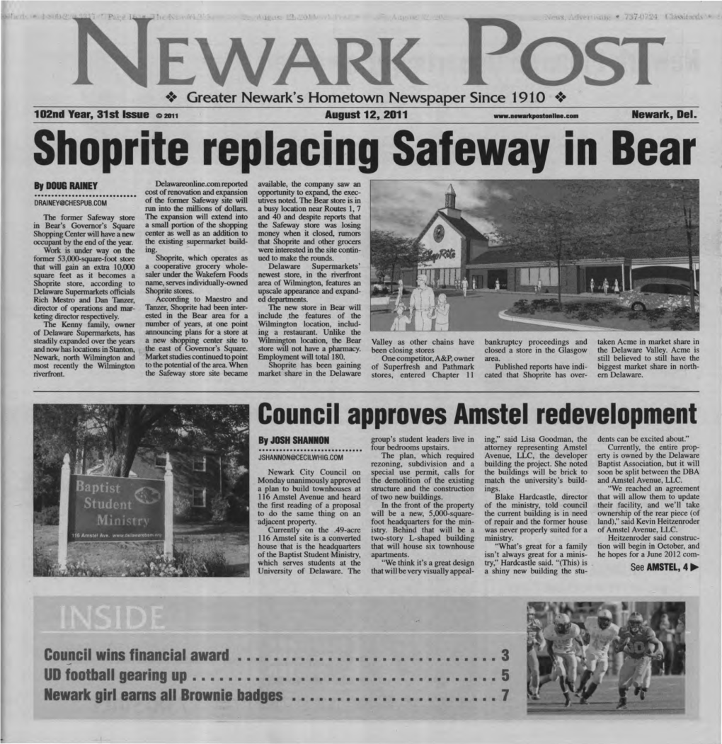 Shoprite Replacing Safeway in Bear