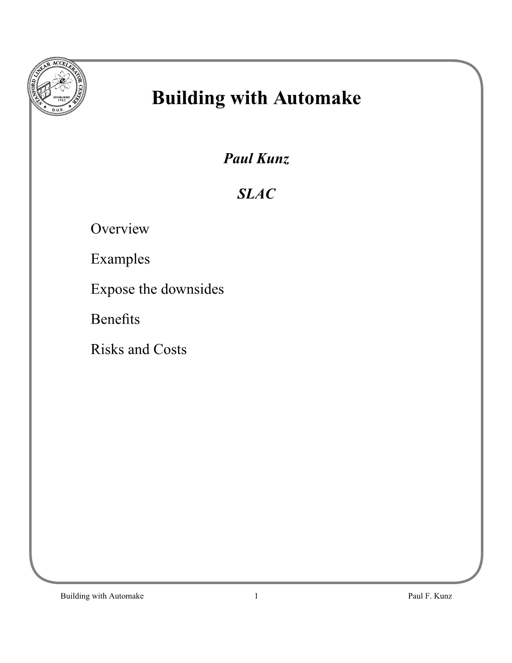 Building with Automake