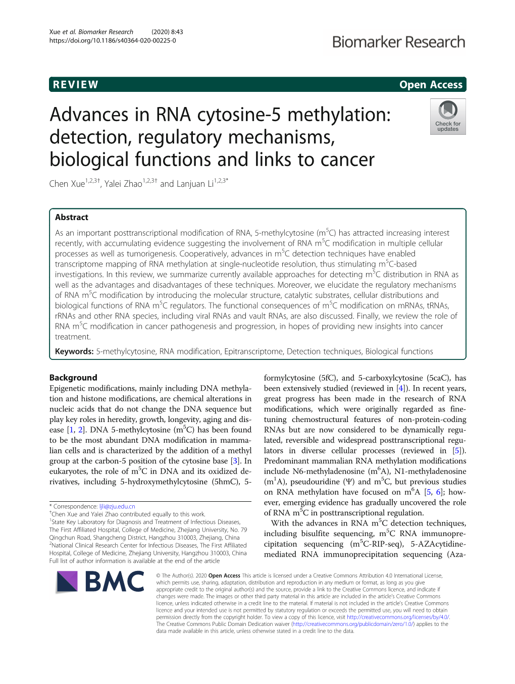 Advances in RNA Cytosine-5 Methylation: Detection, Regulatory Mechanisms, Biological Functions and Links to Cancer