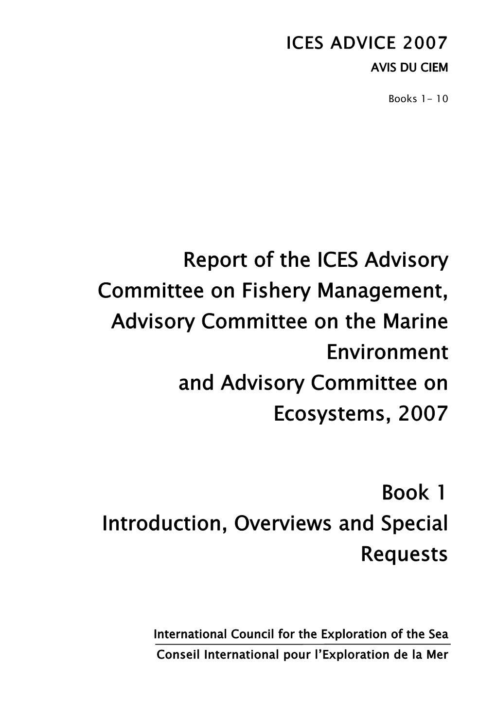 ICES ADVICE 2007 Book 1