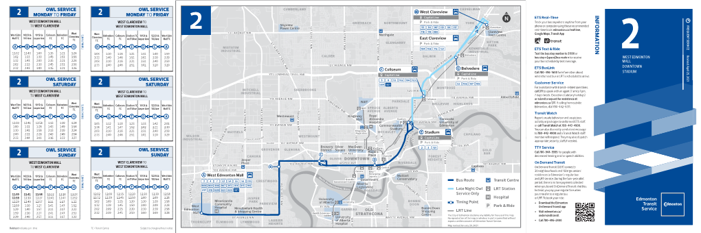 Bus Network Route 002 Schedule